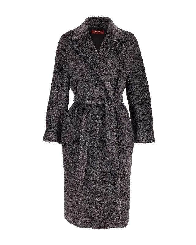 Max Mara Suri Coat in Black Alpaca