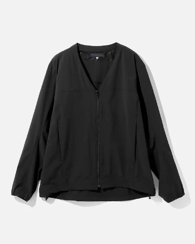 W.U. V Neck Jac - Poly Ripstop - Black