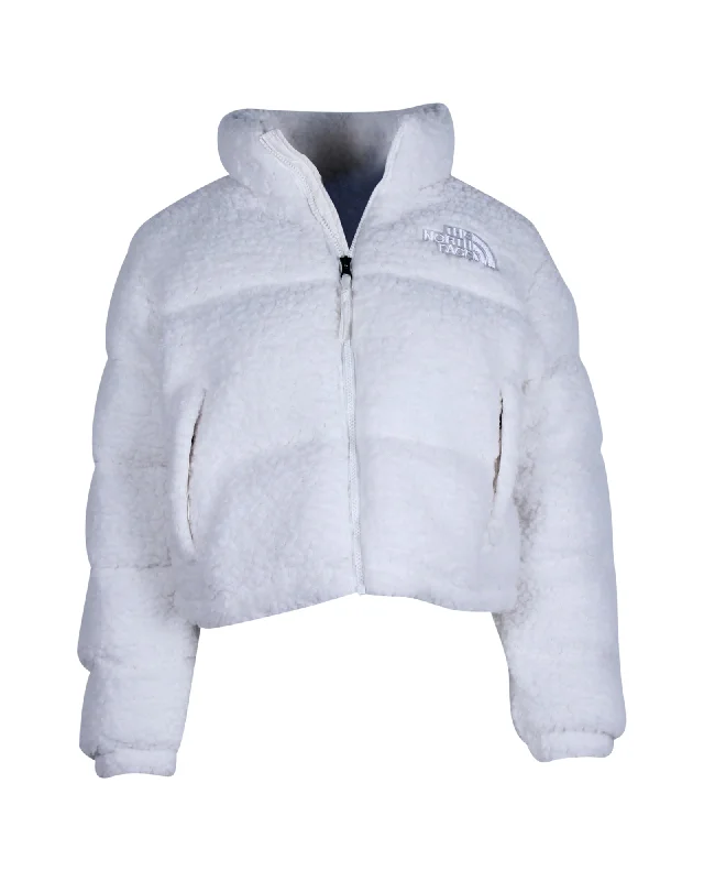 The North Face Quilted Puffer Jacket in White Polyester