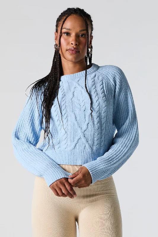 Cable Knit Cropped Sweater