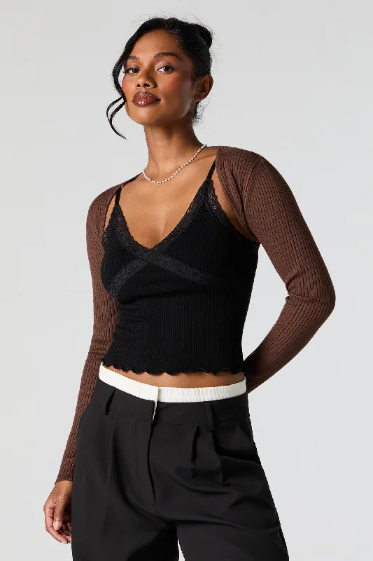 Ribbed Knit Bolero