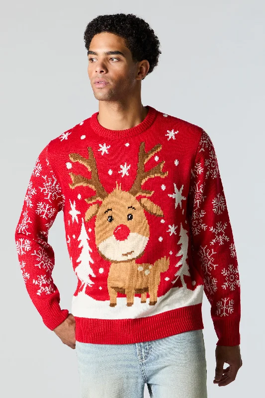 Rudolph Jacquard Knit Christmas Sweater