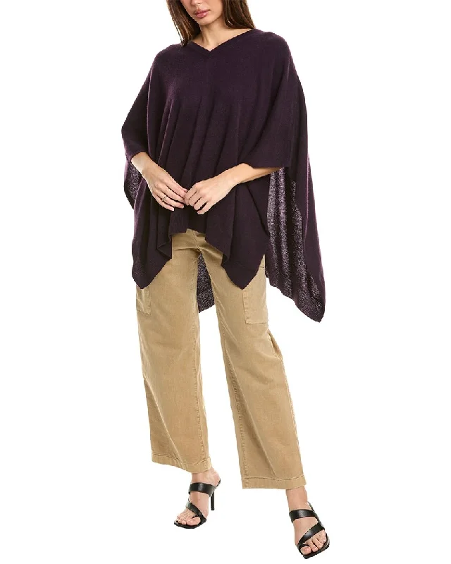 Amicale Cashmere V-Neck Cashmere Poncho