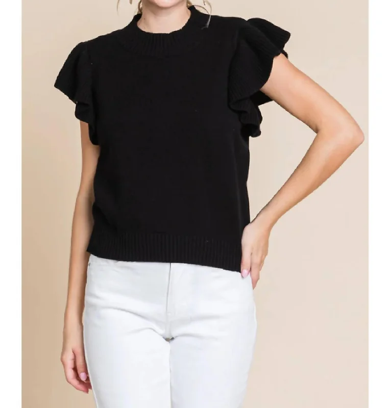 Let's Discover Sweater Top In Black