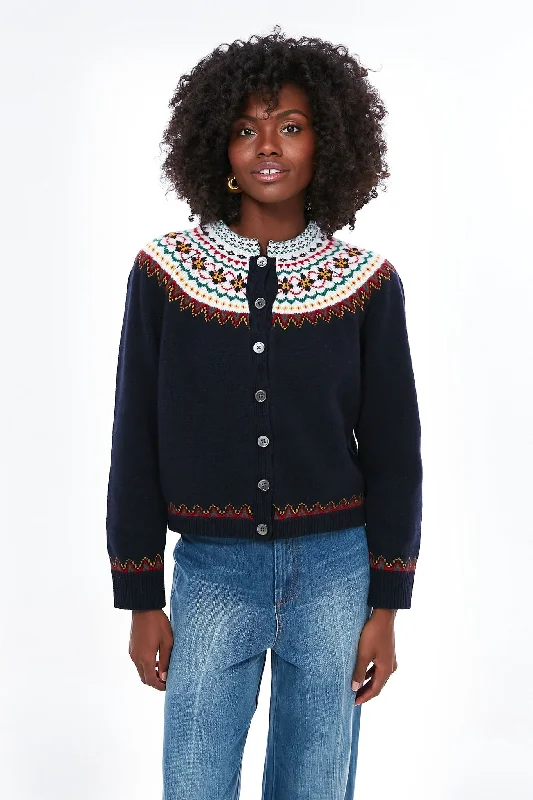 Navy Multi Hilde Fair Isle Cardigan