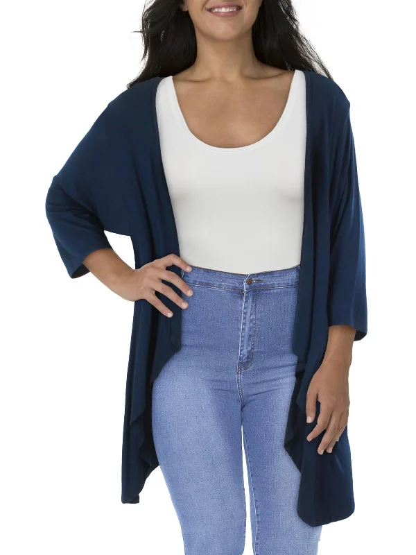 Plus Womens Layering Cardigan Duster Sweater