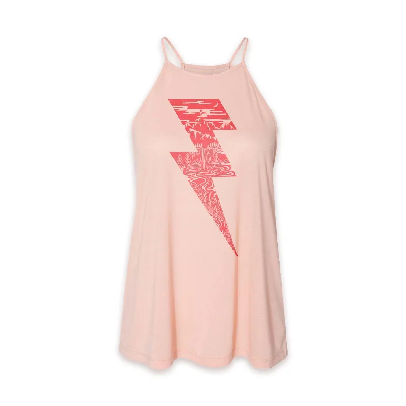 Bolt High Neck Tank Top