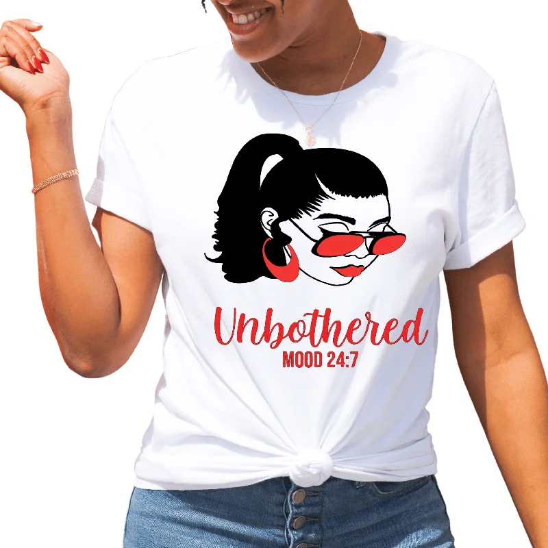 Black Girl Unbothered Short-Sleeve Womens T Shirt