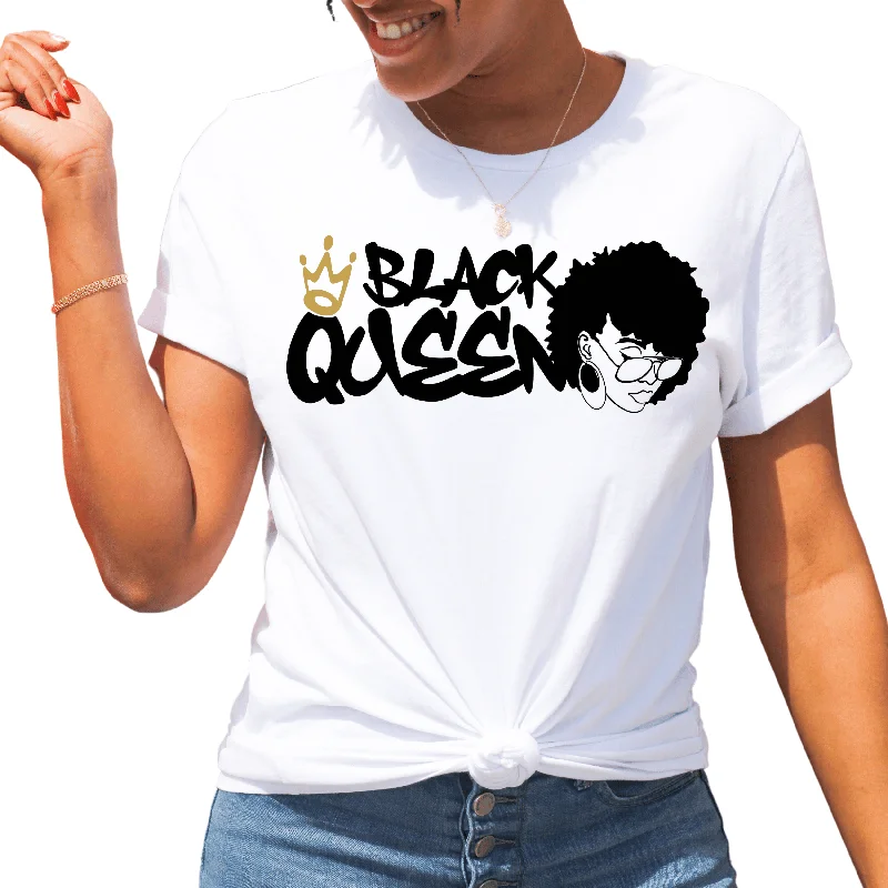 Black Queen Short Sleeve Womens T Shirt