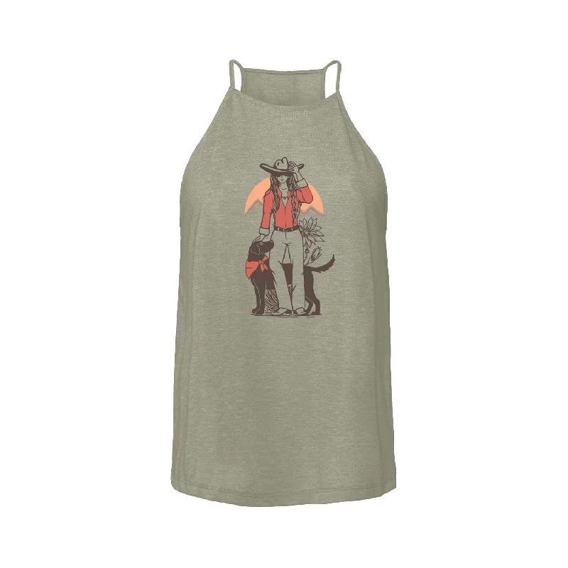 Cowgirl - High Neck Tank Top