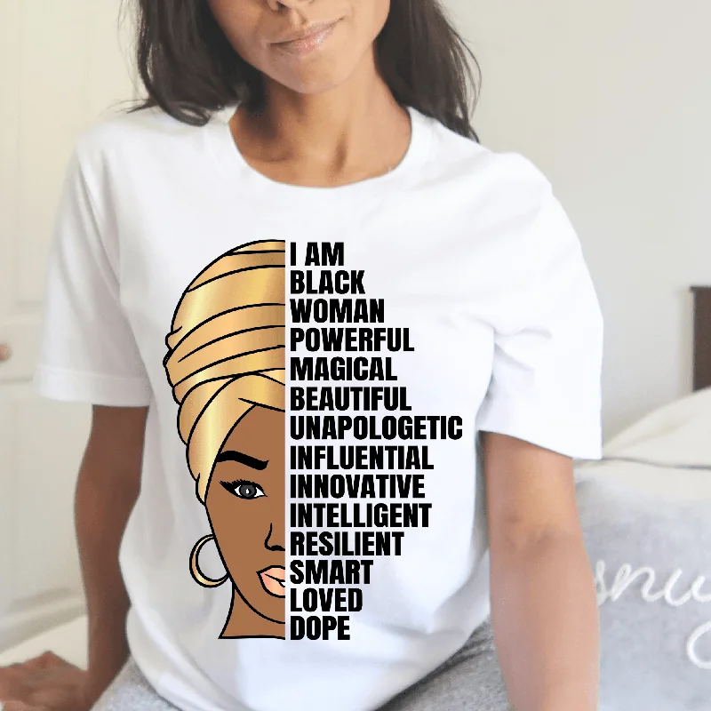 Gold Text Afro Women's Short Sleeve T-Shirt