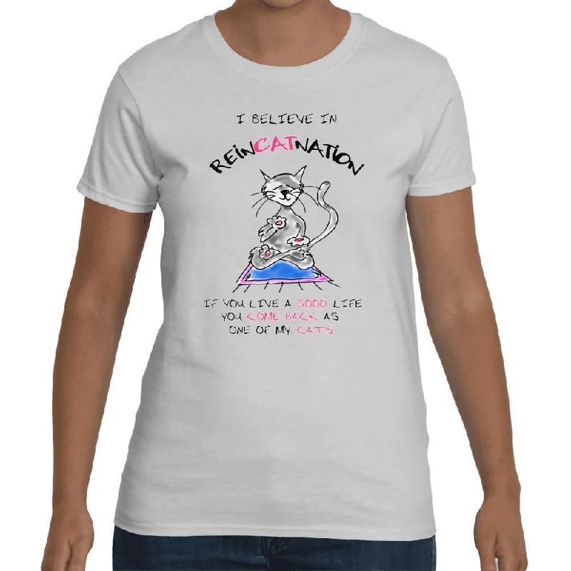 I Believe in ReinCATnation T-shirt for Women