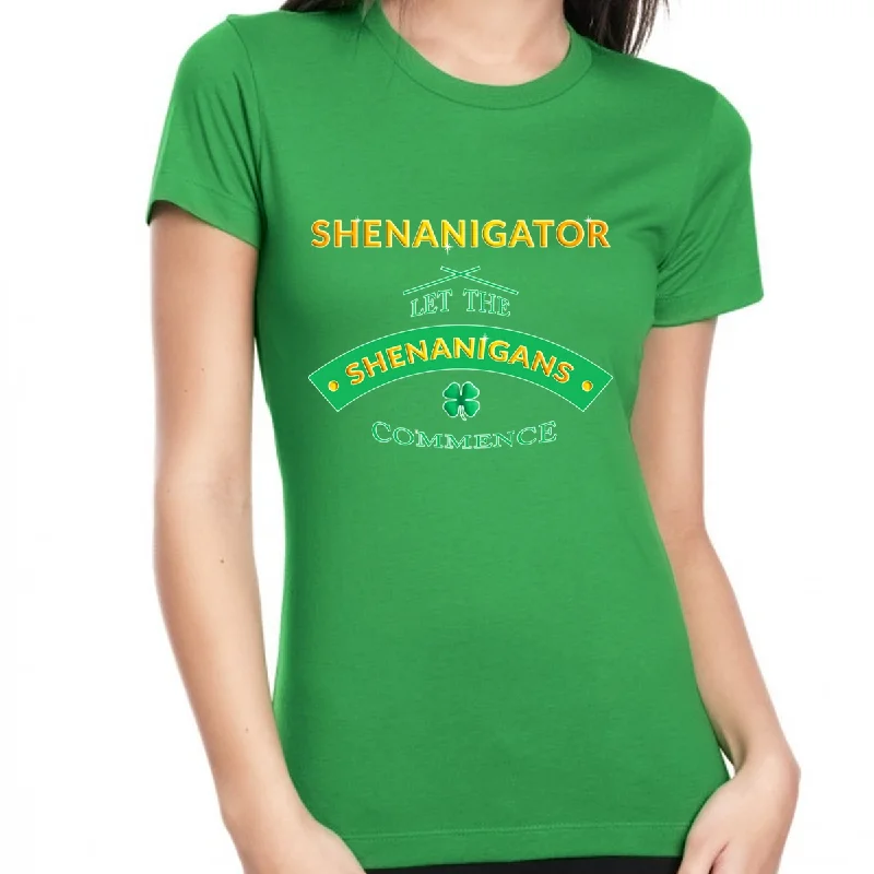 Irish Shirt for Women St Patricks Day Shirt Saint Patrick's Day Shirts Lucky Irish SHENANIGATOR