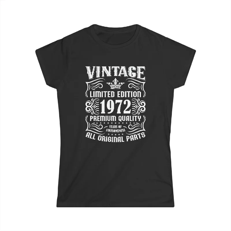 Vintage 1972 TShirt Women Limited Edition BDay 1972 Birthday Shirts for Women