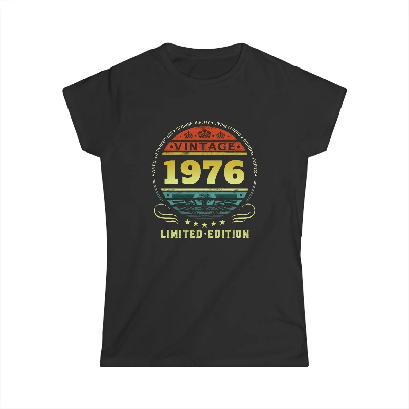 Vintage 1976 Limited Edition 1976 Birthday Shirts for Women Women Tops