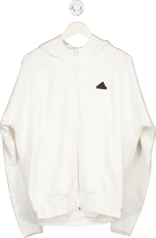 Adidas White M Z.N.E. Primeknit FZ Hoodie UK S