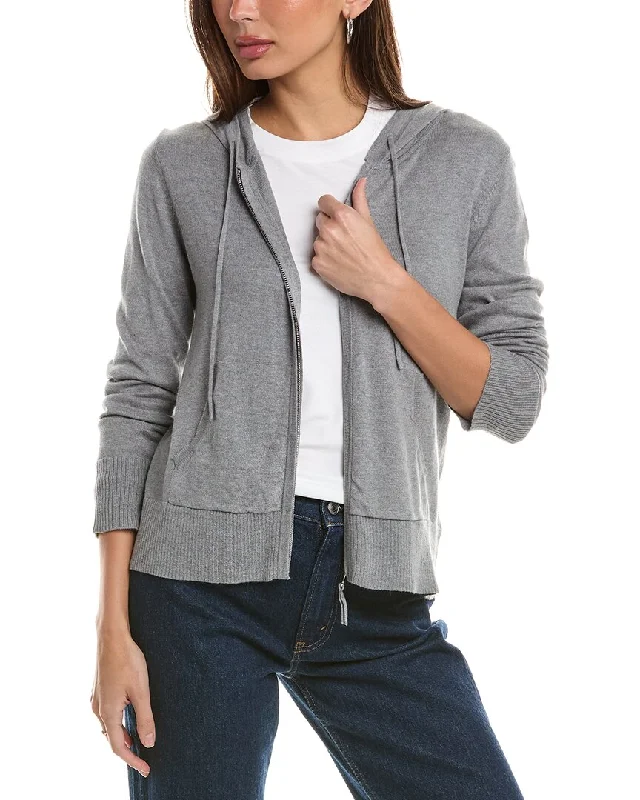 Hannah Rose Cashmere-Blend Zip Hoodie