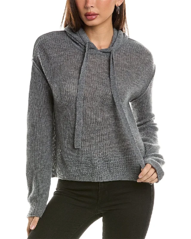 Hannah Rose Shaker Wool & Cashmere-Blend Hoodie