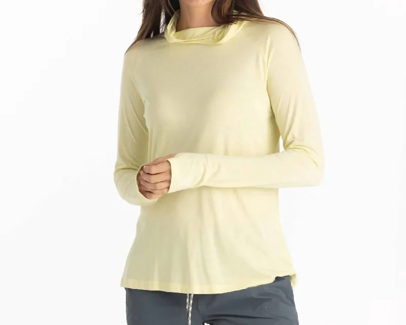 Women's Bamboo Lightweight Hoodie Ii Top In Washed Citrus