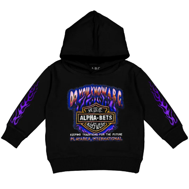 DO YOU KNOW ABC HOODIE (BLACK/PURPLE)