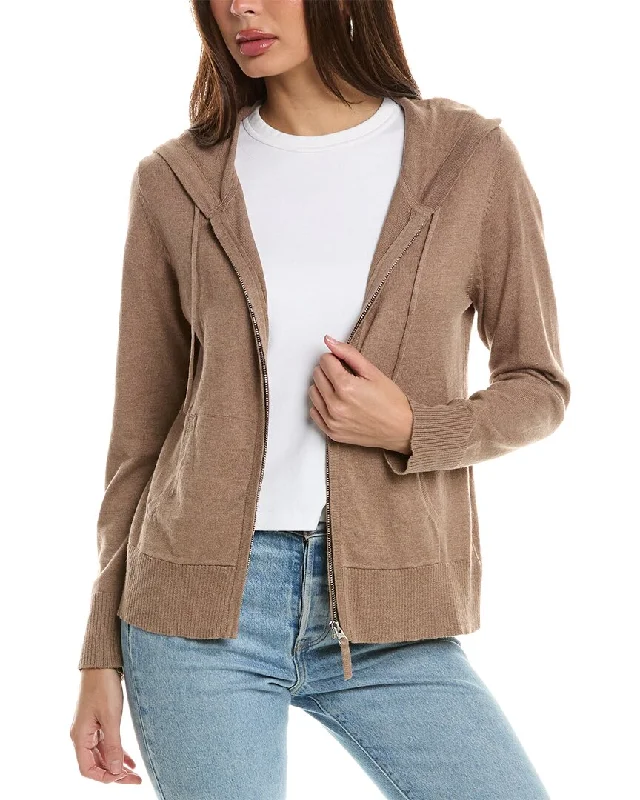 Hannah Rose Cashmere-Blend Zip Hoodie