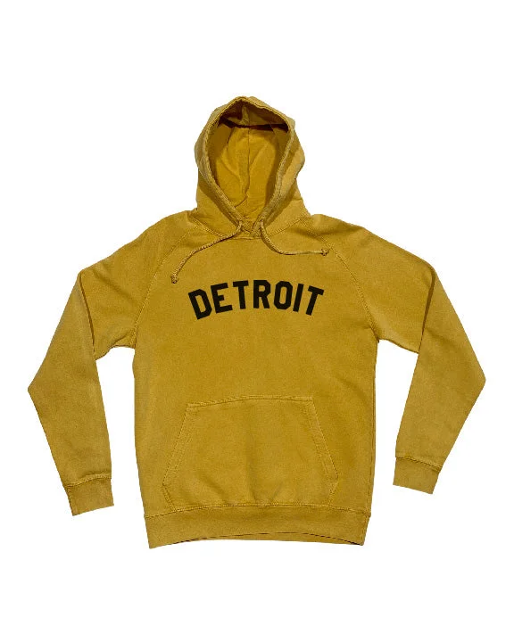 Ink Detroit Mineral Wash Hoodie - Mustard