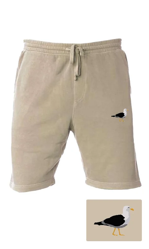 Seagull Embroider Short Sandstone