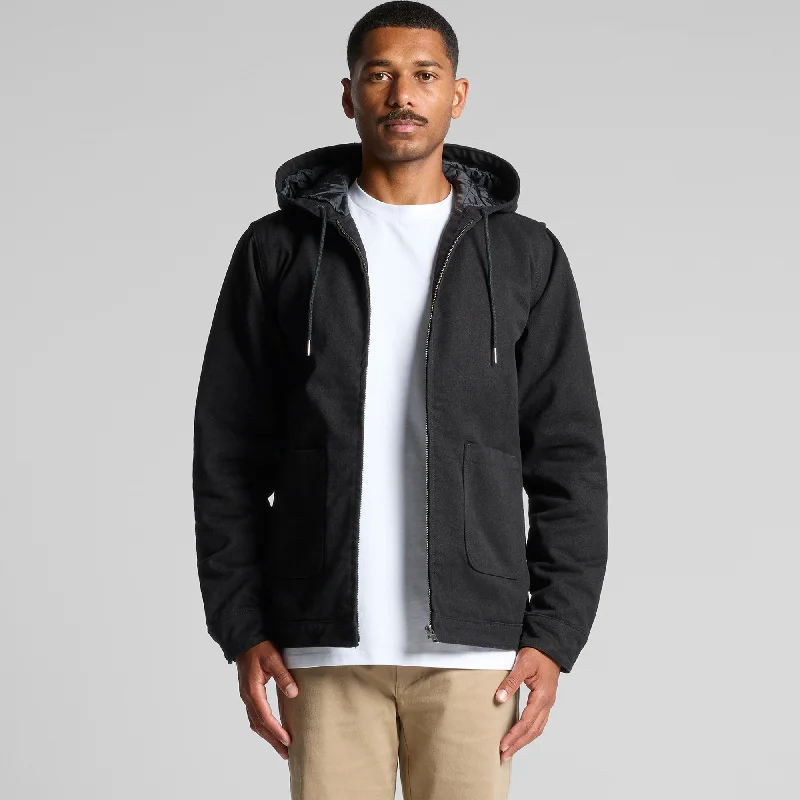 Ascolour Mens Canvas Hooded Jacket (5529)