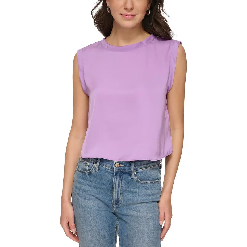 Calvin Klein Jeans Womens   Solid  Pullover Top