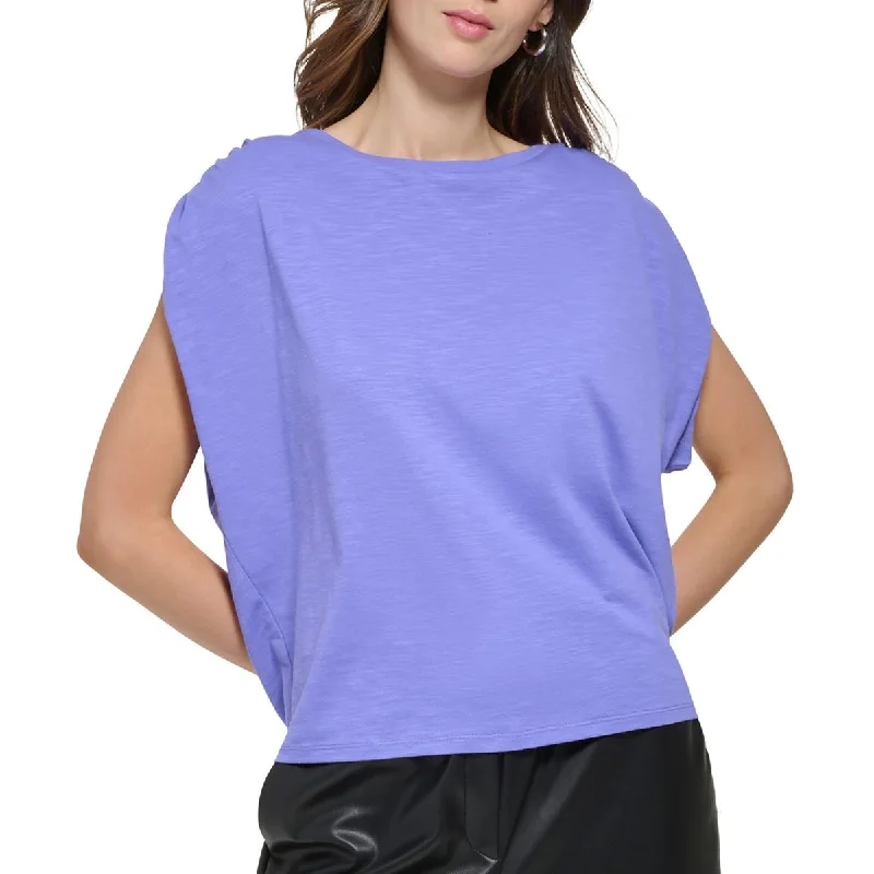 DKNY Womens Ruched Pullover Top