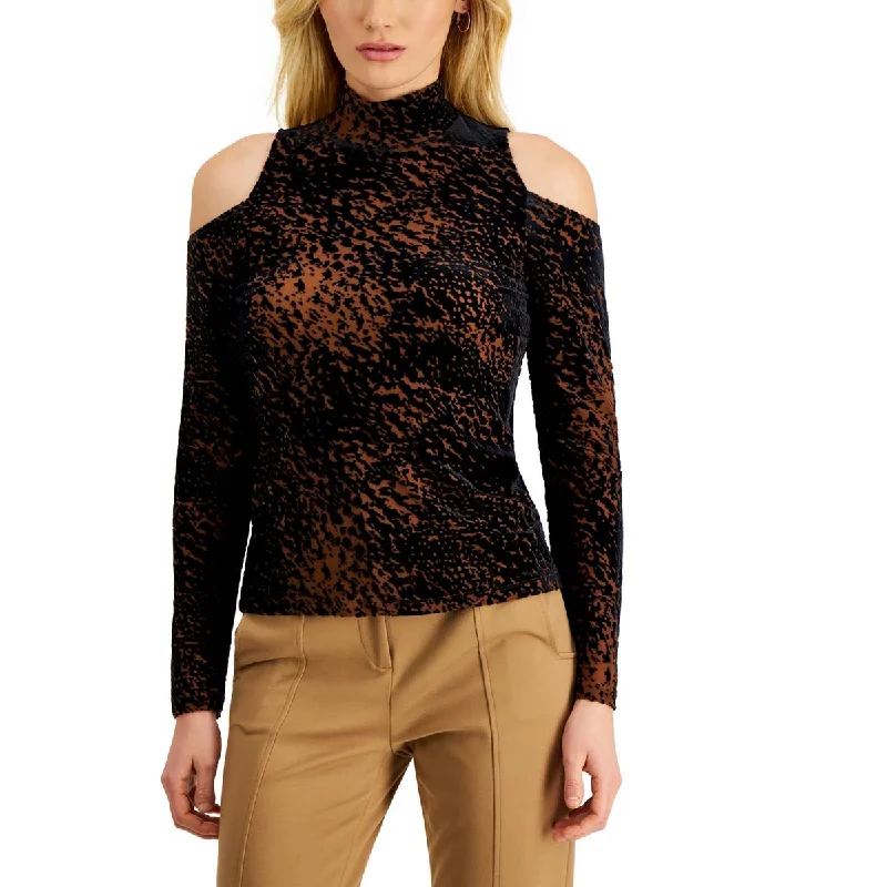 Donna Karan Womens Animal Print Pullover Top