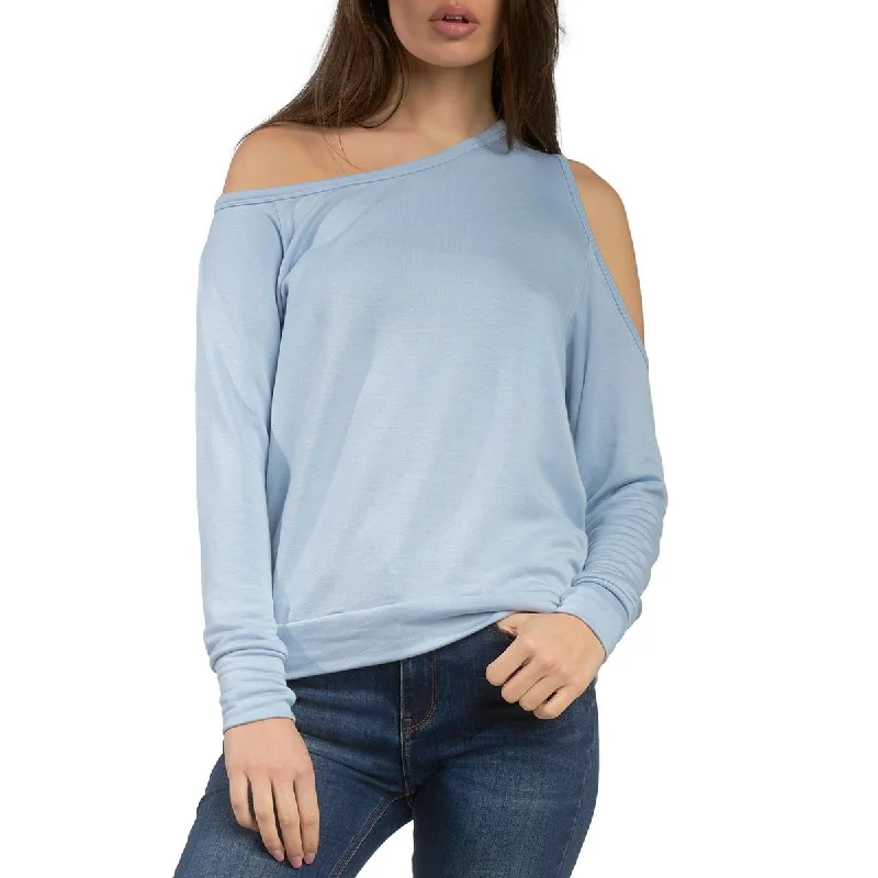 Elan Women's Off The Shoulder Long Sleeve Pullover Sweatshirt