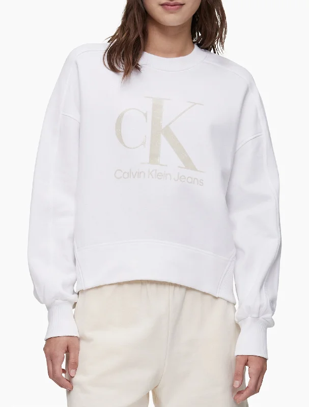 Calvin Klein Gel Monogram Logo Pullover Sweatshirt - Women