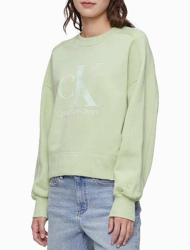 Calvin Klein Gel Monogram Logo Pullover Sweatshirt - Women