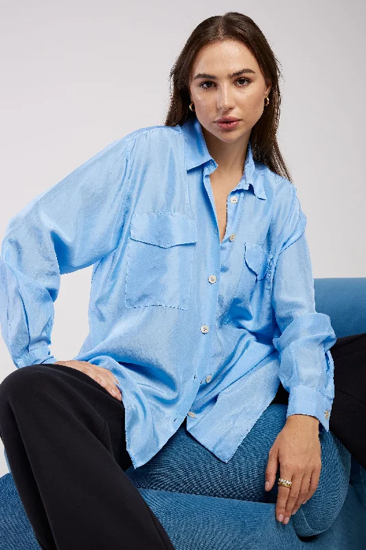 Habotai Silk Oversized Shirt