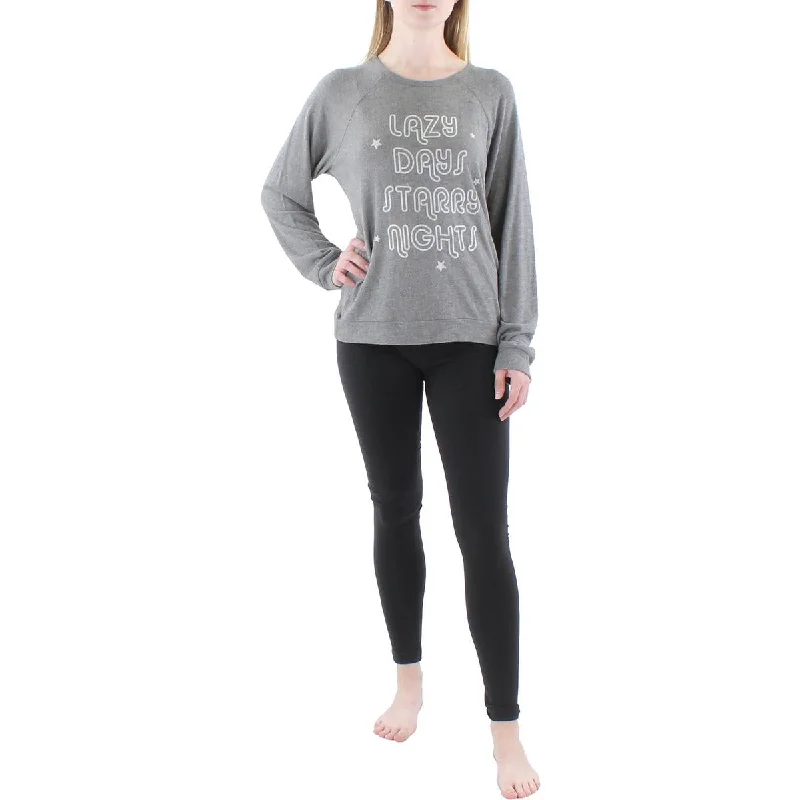 InsomniaX Womens Heathered Comfy Pullover Top