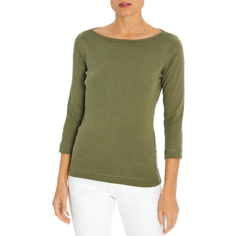 Womens Cotton 3/4 Sleeves Pullover Top