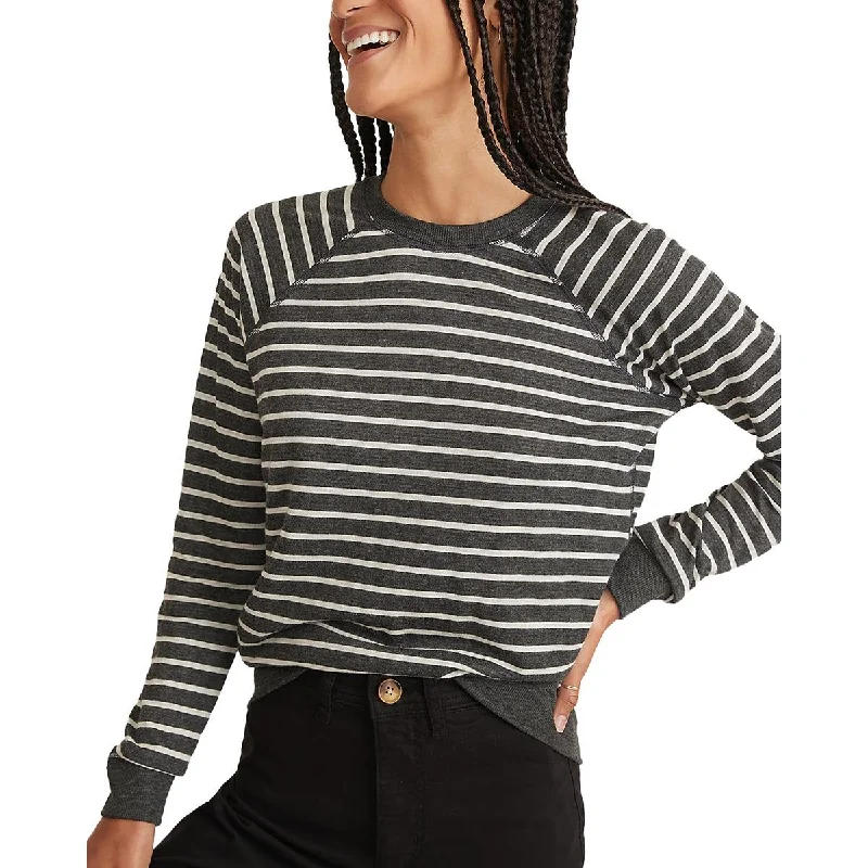 Womens Crewneck Long Sleeve Pullover Top