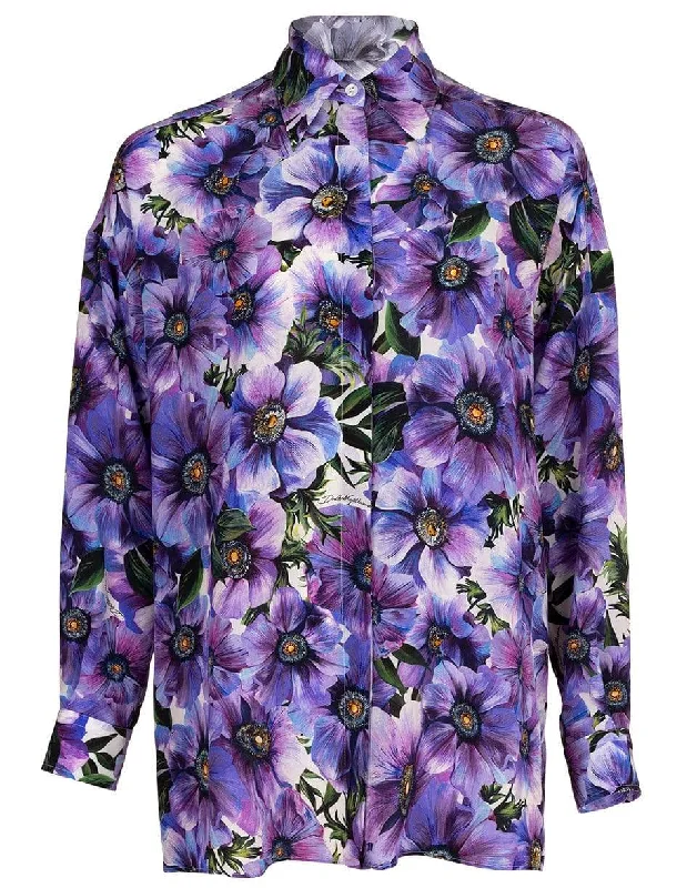 Oversized Dolman Print Blouse