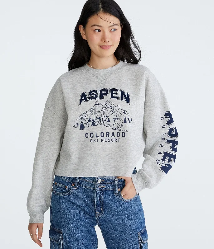 Aeropostale Peanuts | Aéropostale Snoopy Aspen Cropped Crew Sweatshirt