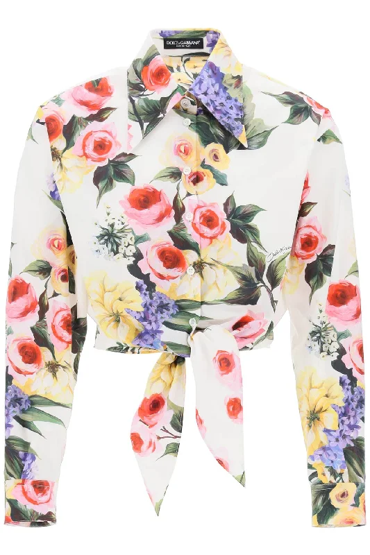 Dolce & Gabbana Women's Rose Garden Cropped Shirt