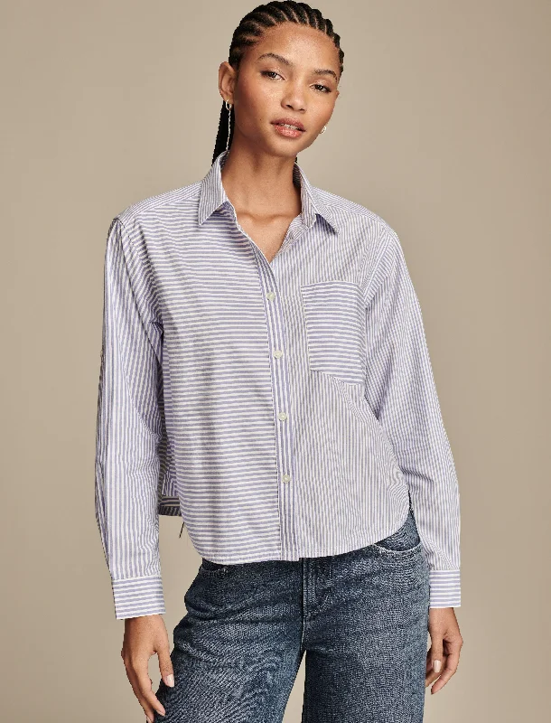 Lucky Brand Women's One Pocket Cropped Shirt