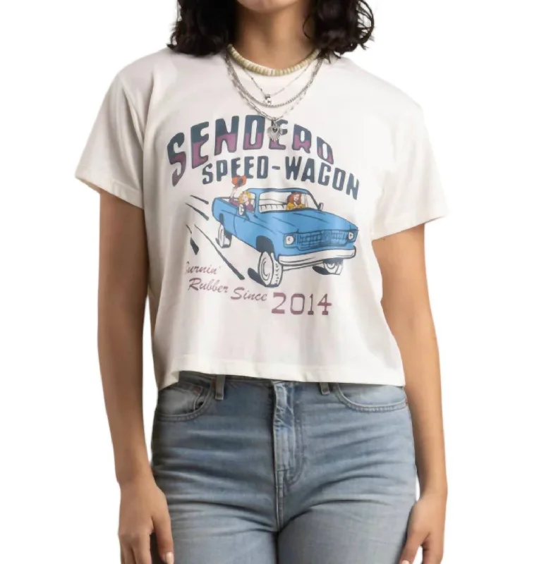 Speed Wagon Crop Tee In Vintage White