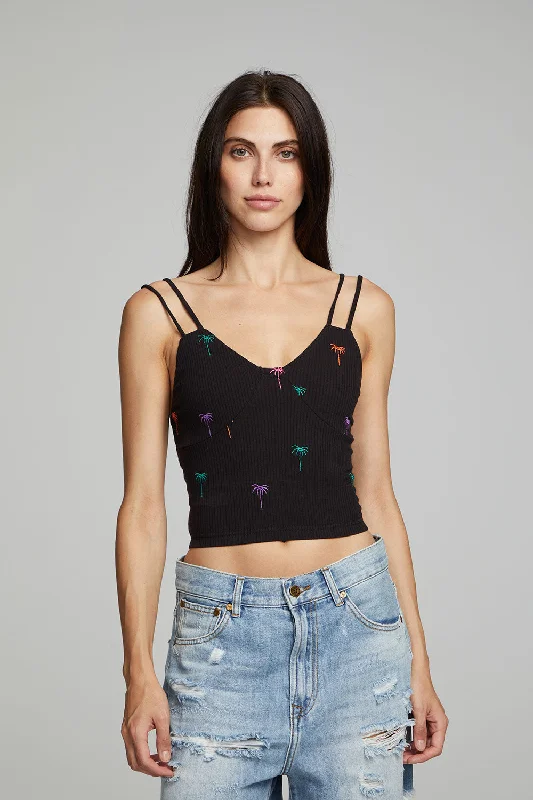 Strand Crop Top - Black Onyx