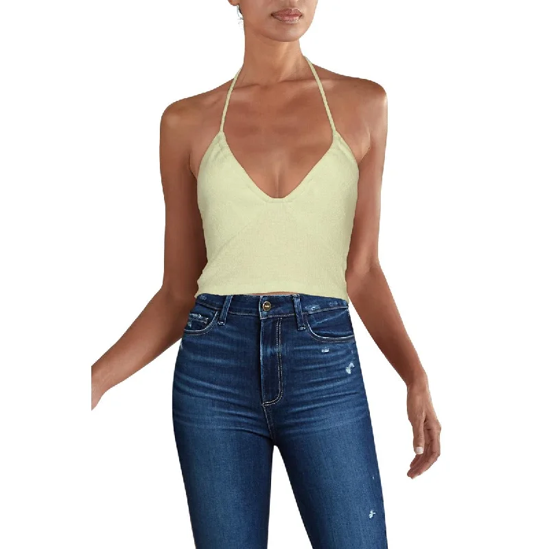 Womens Halter Bralette Crop Top