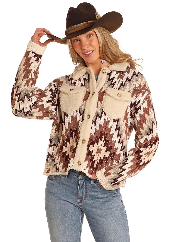 Women's Rock & Roll Cowgirl Sweater Cardigan #BW32T05275