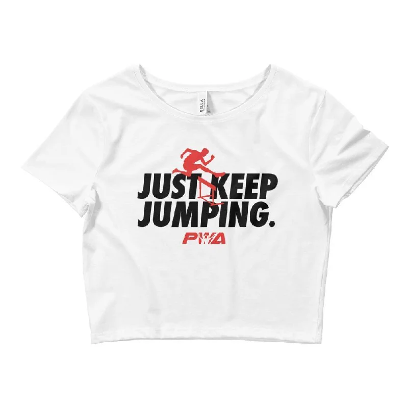 Just Keep Jumping Crop Tee