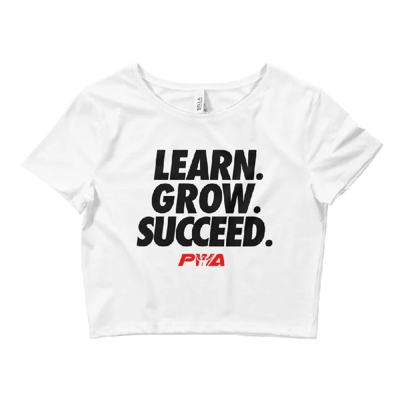 Learn Grow Succeed Crop Tee