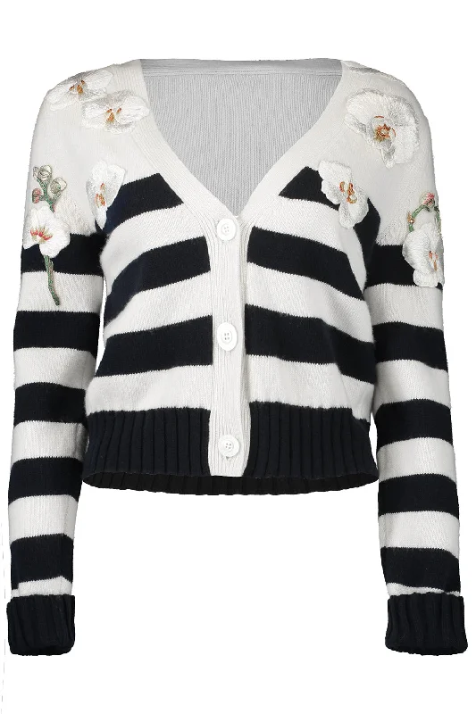 Orchid Threadwork Striped Cardigan