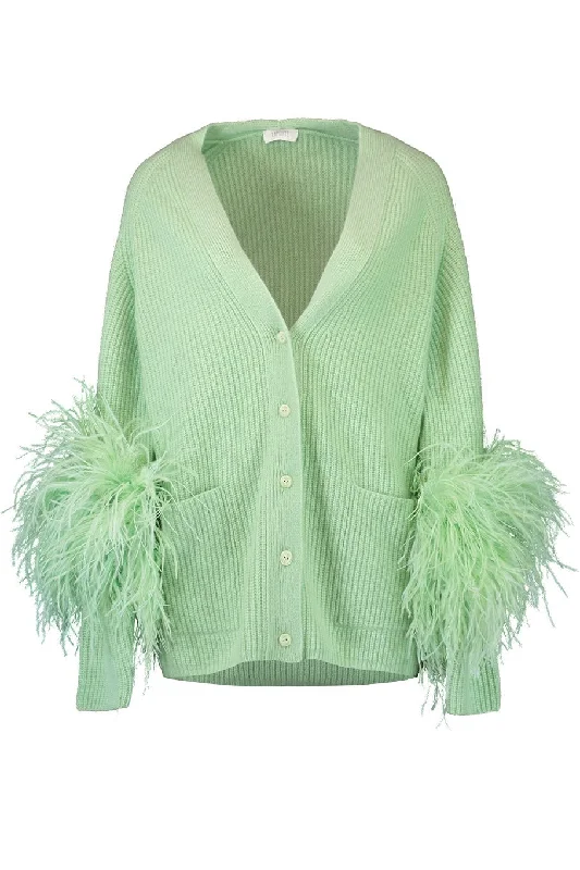 Ostrich Feather Cardigan